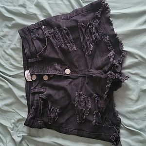 Black high waisted shorts